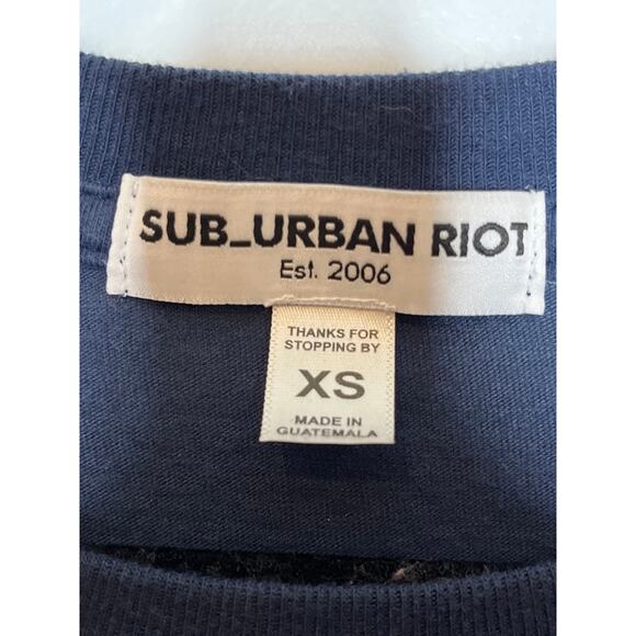 Sub Urban Riot Blue Graphic Short Sleeve Tee Size XS Positivity - Picture 4 of 7